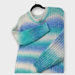 Womens Princess Polly Blue Chunky Knit Sweater Pullover Size S / M